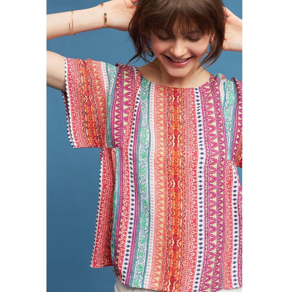 Anthropologie Multicolor Boho Blouse